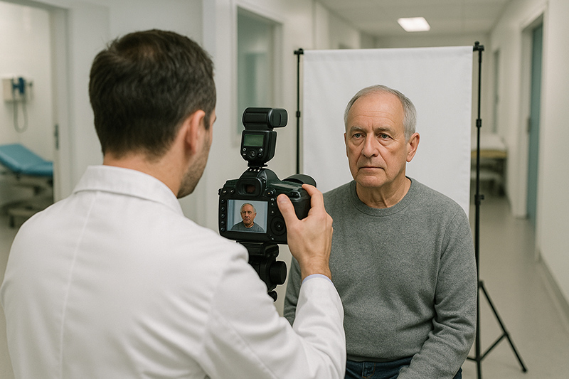 Fotograaf maakt pasfoto bij klant thuis